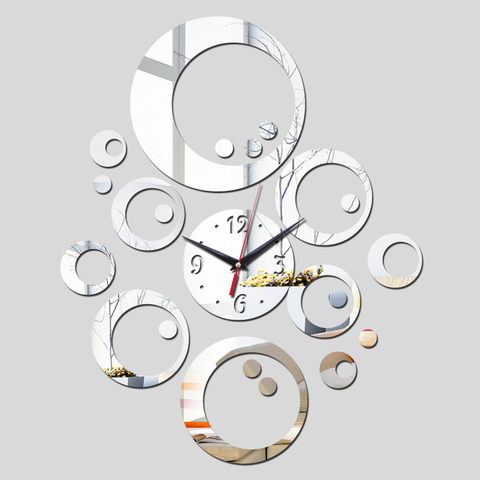 Montre murale à quartz horloge murale | Offre spéciale, bricolage, décoration de maison moderne, autocollants muraux en acrylique antique miroir, 2022 promotion ► Photo 1/6