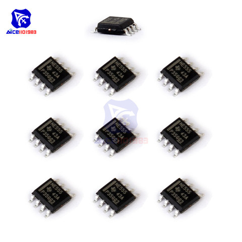 Puces de Circuit intégré originales NE555 555 SMD, minuterie IC SOP8 4.5V-16V, 10 pièces/lot ► Photo 1/5