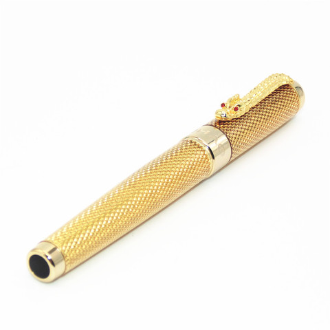 JINHAO – stylos à bille Dragon de luxe, carrés dorés, ligne, baril, plume moyenne, nouveau ► Photo 1/4