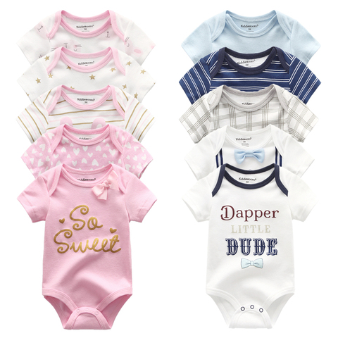 2022 5 pièces/lot bébé garçons vêtements licorne filles vêtements body bébé filles vêtements 0-12M nouveau-né 100% coton Roupas de bebe ► Photo 1/6