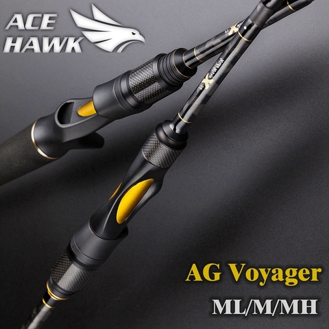 AG voyager spinning baitcasting canne à pêche 4 sections canne de voyage ML M MH 1.8 2.1 2.4 2.7m canne à pêche en carbone F MF action ► Photo 1/2