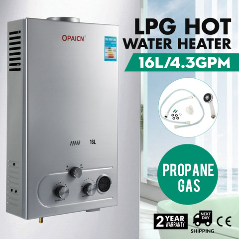 Chauffe-eau 16l au gaz Propane (gpl) avec contrôle numérique, appareil de chauffage à eau chaude ► Photo 1/6