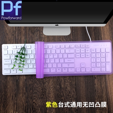 Film de protection universel en Silicone pour clavier d'ordinateur de bureau, taille Standard, 101 touches, 44x14cm ► Photo 1/6