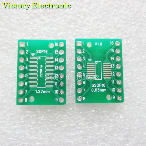 Adaptateur IC, lot de 20 pièces, TSSOP16 SSOP16 MSOP16 SOIC16 tour DIP16 1.27MM/0.65MM, prise/plaque d'adaptation/PCB, vente en gros ► Photo 1/2