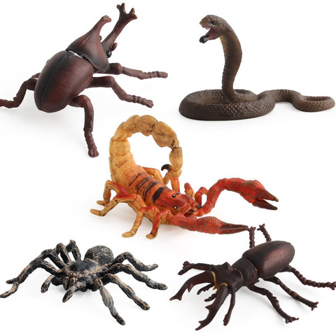 Figurines de Cobra/Mantis/araignée, jouets à collectionner, insectes solides, jouets en caoutchouc souple ► Photo 1/4