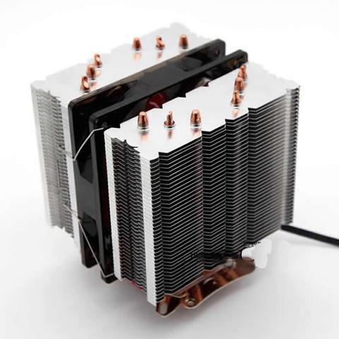 Arsycover refroidisseur de processeur 6 heatpipe double tour AVC 12 cm 2 ventilateur 4pin PWM refroidissement pour Intel LGA775 115X1366 2011 pour AMD AM3 + AM4 FM2 ► Photo 1/1