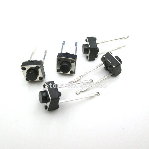 Interrupteur Tactile à bouton-poussoir, 2 broches, 6x6x5mm, 100 PCS/Lot, Micro-interrupteur ► Photo 1/1