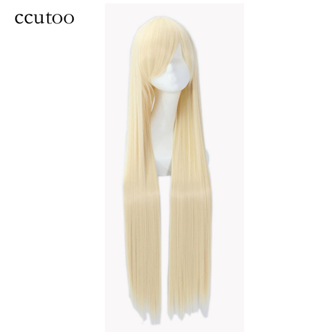 Ccutoo-perruque synthétique lisse, longue de 100cm, pour Cosplay à haute température, 82 couleurs disponibles ► Photo 1/2