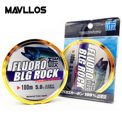 Mavllos-ligne de pêche en Nylon, revêtement de fluorocarbone, Leader Super forte 100m, Monofilament de carpe, à la mouche ► Photo 1/6