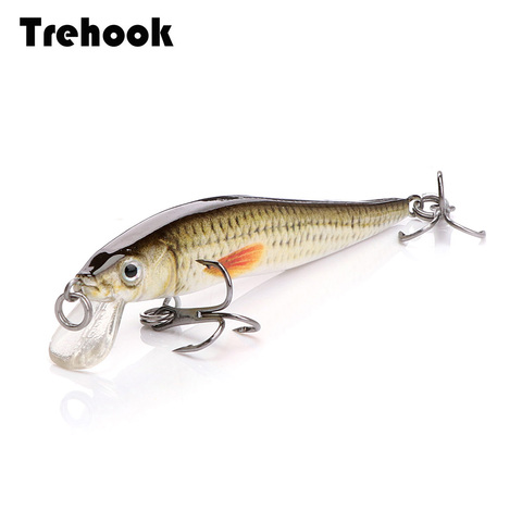 TREHOOK – Mini leurre méné flottant noir, appât artificiel Wobbler idéal pour la pêche au brochet, Jerkbait, Crankbait, 2/6g ► Photo 1/6