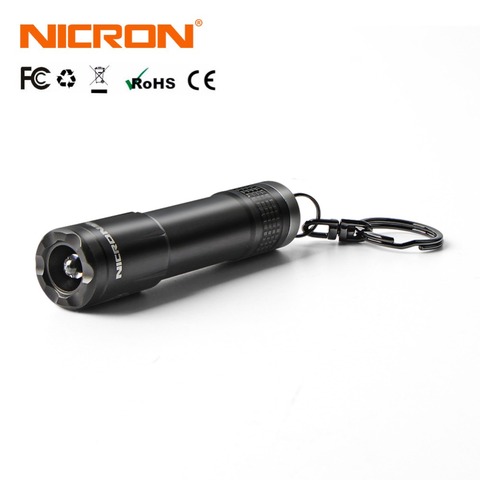 NICRON Micro Mini Lampe De Poche Extérieure 20LM 24M 1xaaa Batterie 10 Heures Porte-clés Lampe Étanche IPX4 Pour La Maison TORCHE LED N1 ► Photo 1/6