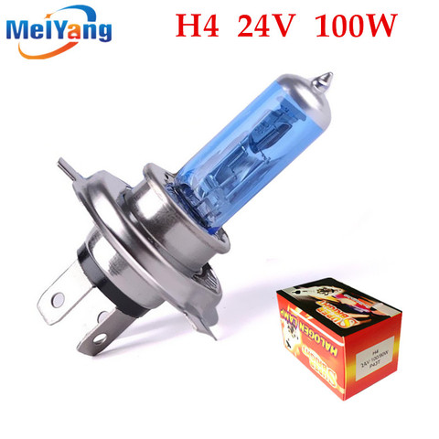 Phares antibrouillard Super lumineux 24V H4 100W ampoule halogène lampe de phare haute puissance Source de lumière de voiture, tête de stationnement blanche 100/90W ► Photo 1/1
