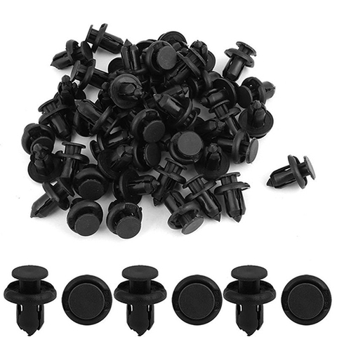 Nouveauté 50 pièces en plastique Rivet attache Clips garde-boue retenue poussoir 10mm trou pour voiture ► Photo 1/1