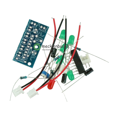 1 ensemble Elektronika KA2284 Kits de bricolage indicateur de niveau Audio Suite Trousse pièces électroniques 5mm rouge vert LED indicateur de niveau 3.5-12V ► Photo 1/3