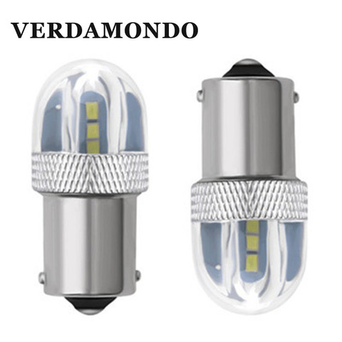 1 pièces 1156 Auto voiture Led BA15S P21W 3030 6 SMD lumière blanc frein inversion ampoule Rotation Signal DRL feu arrière DC 12V ► Photo 1/6