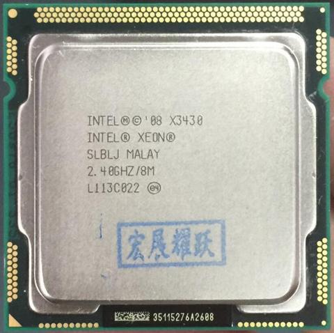 Processeur Intel Xeon X3430 (Cache 8 M, 2.40 GHz) LGA1156 ordinateur de bureau CPU 100% fonctionnant correctement processeur d'ordinateur de bureau ► Photo 1/2