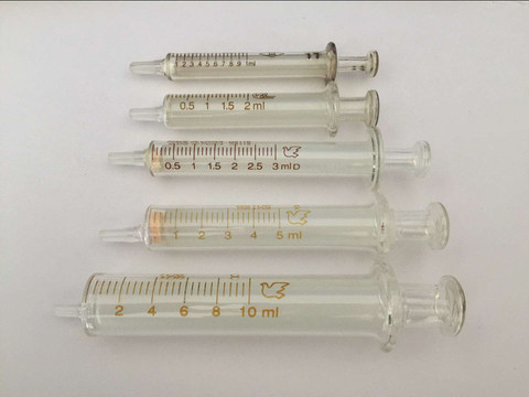 Injecteur de seringue en verre 1ml/2ml/3ml/5ml/10ml/20ml/30ml/50ml/100ml | Distributeur avec médecine chimique d'encre ► Photo 1/3