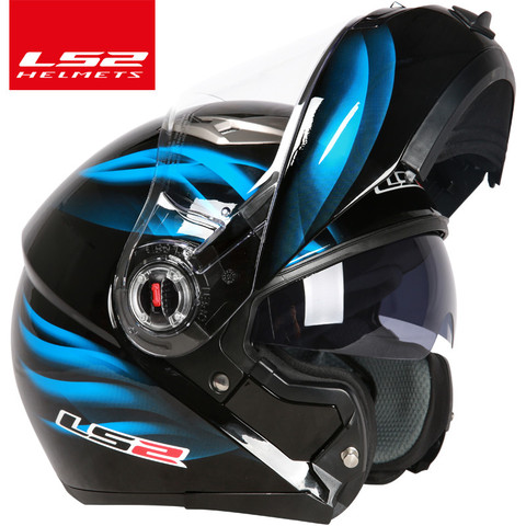 Casco capacete LS2 ff370 rabattable stomtrooper route vélo moto casque pour moto rcycle avec lentille pare-soleil ► Photo 1/2