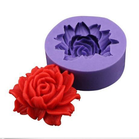 Nouveau petit moule en Silicone 3D Rose fleur moule chocolat bonbons résine argile artisanat moules Sugarcraft Fondant gâteau décoration outils ► Photo 1/6