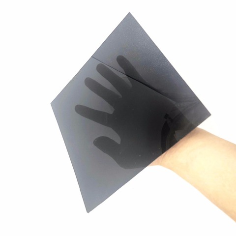 Plaque en plastique plexiglas noir Transparent 200x200mm, verre organique en polyméthacrylate de 1.3mm d'épaisseur ► Photo 1/2
