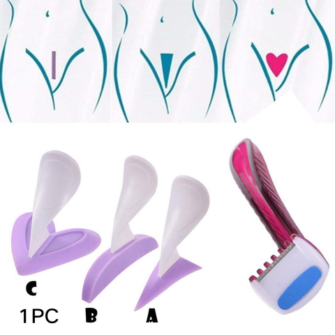 Rasoir intime en Silicone pour femmes, outil de mise en forme en Triangle, pubien, Secret, Sexy, intime, en forme de cœur, Bikini, ligne de pochoir de rasage ► Photo 1/6