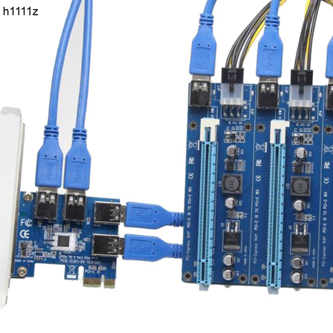 60 cm USB 3.0 PCI-E Express 1x à 16x Extender Riser Card Adaptateur pcie 1 à 4 usb pour carte Graphique Vidéo pour Bitcoin Litecoin ► Photo 1/6