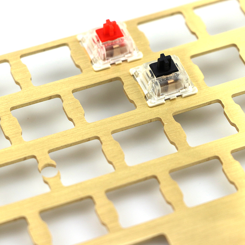 Clavier mécanique pour GH60 pcb cnc, support de plaque de positionnement en laiton, support ISO ANSI pour dessin 60 pcb 60%, bricolage ► Photo 1/6