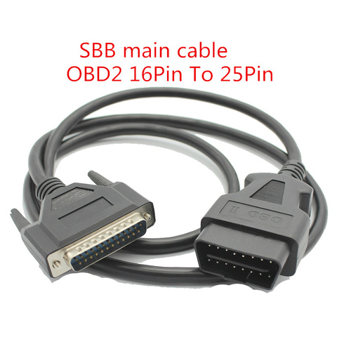 Nouveau câble OBD2 16 broches à 25 broches, pour programmeur de clé SBB v33 prog 25 broches, adaptateur de câble principal, connecteur de Diagnostic ► Photo 1/5