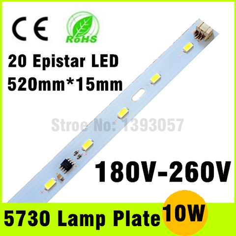 Panneau de lampe LED 10W SMD 5730, pilote IC intégré 220V, plaque de Tube LED, puce Epistar blanc froid/blanc chaud, 180-260V PCB, livraison gratuite ► Photo 1/2