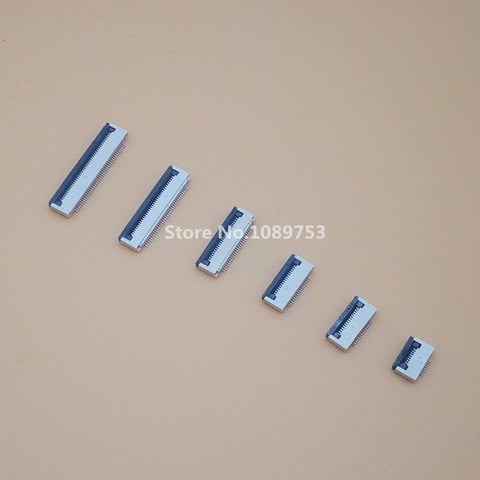 10 pcs FFC FPC connecteur 0.5mm 6/8/10/12/14/16//20/24/30/34/40/50 Pin Flip Type Ruban Plat Connecteur Fond de Contact ► Photo 1/3