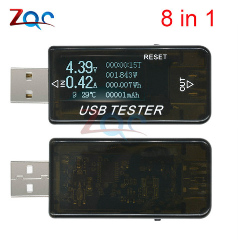 8 in1 QC2.0 QC3.0 4-30v USB voltmètre ampèremètre énergie électrique capacité d'alimentation tension courant mètre USB testeur moniteur ► Photo 1/6