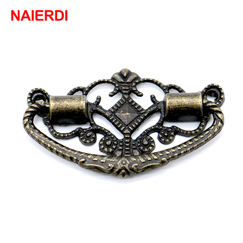 NAIERDI-poignée de boîte à bijoux en Bronze, poignées de tiroir, poignées de tiroir, placard avec vis, pour matériel de meubles 48mm x 25mm ► Photo 1/6