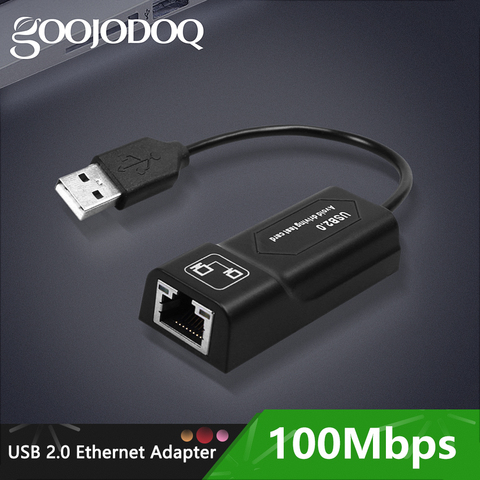 GOOJODOQ – adaptateur Ethernet USB 2.0 vers RJ45 Lan, carte réseau pour ordinateur portable Win7/Win8/Win10 ► Photo 1/6