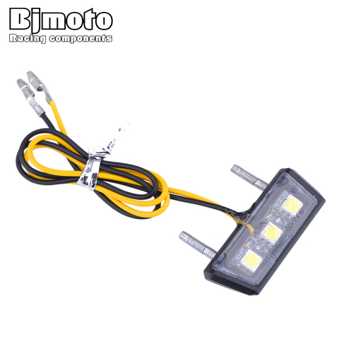 BJMOTO – feu universel de plaque d'immatriculation de moto à LED blanc 12V 1W, feu arrière pour BMW Honda Kawasaki Yamaha Suzuki ► Photo 1/6