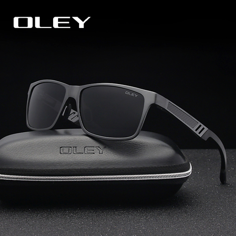 OLEY – lunettes de soleil polarisées en aluminium et magnésium, rectangulaires, pour la conduite, pour hommes/femmes ► Photo 1/6