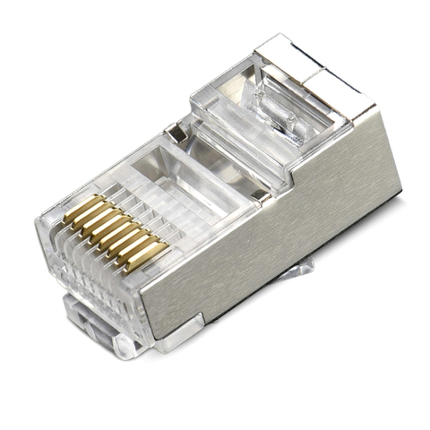 Connecteur RJ45 Cat5 Cat5e Cat6, fiches blindées, terminaux de réseau, prise de câble Ethernet HY1527 ► Photo 1/1