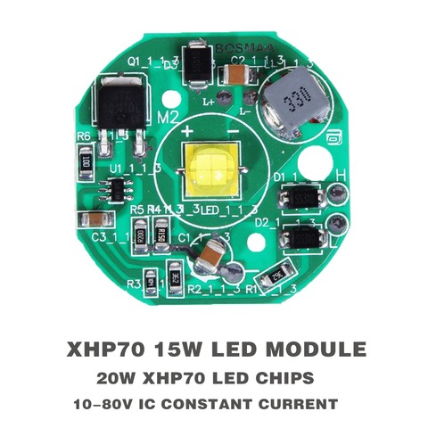 20W puce led xhp70 7070 smd puce LED lumière pour voiture lumière moto lumière bricolage PCB Module 6500k haute puissance 12V gratuit ► Photo 1/4