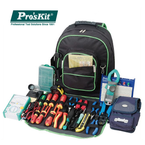 Pro'skit – sac à outils à Double épaule polyvalent 9st-307, trousse à outils pour électricien, sac de voyage universel, grand rangement, sac à dos de réparation ► Photo 1/6