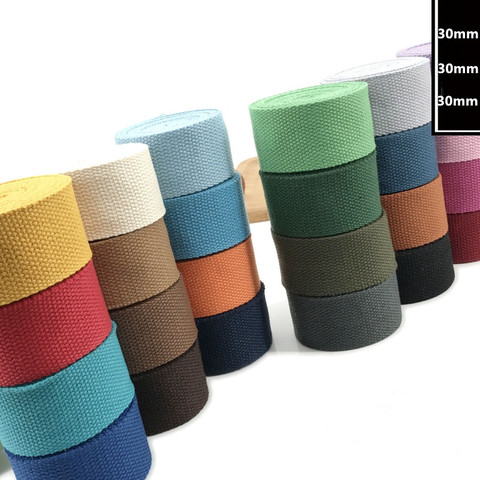 Ruban en toile Polyester coton | Sangle de sac à coudre, largeur de 5 mètres 30mm, accessoires ceinture ► Photo 1/4