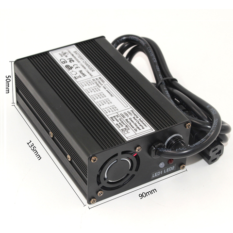 Chargeur de batterie LiFePO4 16S 48V, 58.4V 3a, en aluminium ► Photo 1/6