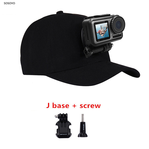 3 in1 casquette de Baseball réglable chapeau de soleil avec j-crochet boucle de montage pour GoPro HERO 7 6 5 4 DJI OSMO accessoires caméras d'action ► Photo 1/6