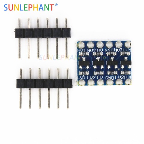 Convertisseur de niveau logique I2C, Module de carte bidirectionnel 5V/3.3V cc pour ardono avec broches ► Photo 1/6