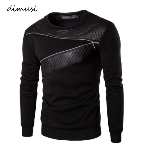 DIMUSI-sweat-shirt en cuir pour hommes, vestes à capuche Patchwork, fermeture éclair, vêtements pour hommes sweat à capuche 4XL 5XL,TA233 ► Photo 1/6