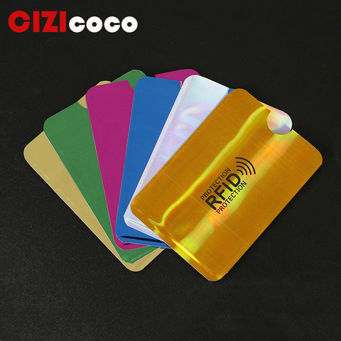 Nouveau support de carte de crédit en aluminium Anti Rfid, Protection contre le blocage des lecteurs de cartes bancaires, 2 pièces ► Photo 1/6