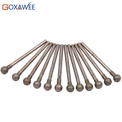 GOXAWEE 10 pcs Ronde diamant meule pour dremel outil rotatif fraises diamantées dremel outils accessoires pour Gravure Gravure ► Photo 1/6