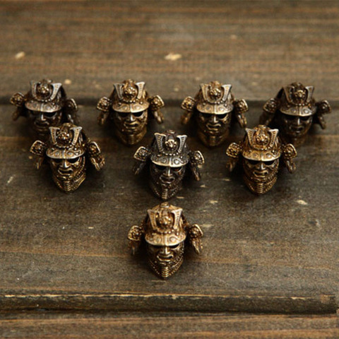 EDC couteau de soldats en laiton pur, armure de guerrier rétro, accessoires de bricolage, boucle de corde, paracorde, perles, accessoires de corde de parapluie ► Photo 1/1