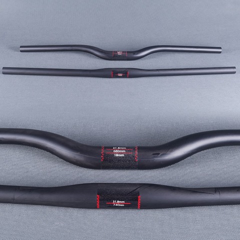 Guidon plat de vtt en Fiber de carbone mat Full UD, 31.8mm ► Photo 1/5