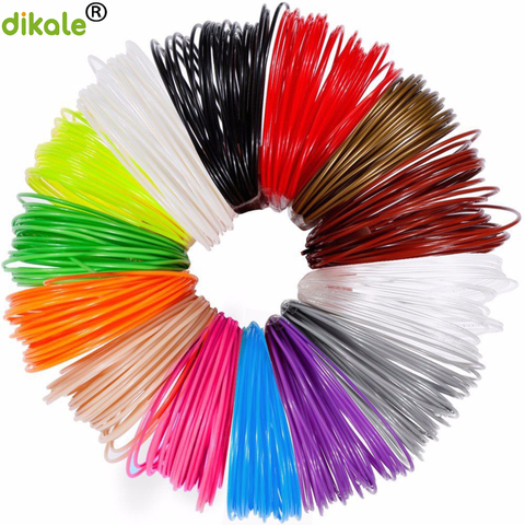 Dikale 3D matériel d'impression 3m x 12 couleurs 3D stylo Filament PLA 1.75mm plastique recharge pour 3D Impresora dessin imprimante stylo crayon ► Photo 1/4