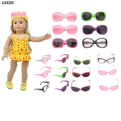 ZWSISU-12 pièces, maillot de bain pour poupée américaine de 18 pouces et accessoires pour bébé de 43 Cm pour génération jouet pour fille ► Photo 1/6
