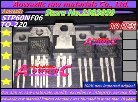 Aowezic – MOSFET 60v 60a, 2017 + 100, original, importé, nouveau, P60NF06 STP60NF06 TO-220 ► Photo 1/1